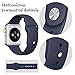 top4cus Apple Watch Band-Soft Silicone Replacement Sport Strap Iwatch Band-Medium/Large-Midnight Blue