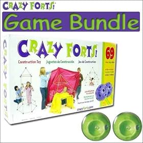 Crazy Forts Construction Toy 69 Piece Set and Fort Lights by Crazy Forts