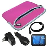 Skque Premium Anti-glare Screen Protector + Pink Pocket Carrying Case + USB Wall Charger + Rapid Car Charger + USB Data Cable for HP Touchpad 9.7 Skque Premium Anti-glare Screen Protector + Pink Pocket Carrying Case + USB Wall Charger + Rapid Car Charger + USB Data Cable for HP Touchpad 9.7