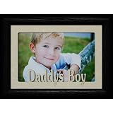 5x7 DADDYS BOY ~ Landscape Cream Mat with BLACK Picture Frame ~ Wonderful Keepsake Gift to Dad for Christmas or Birthday!