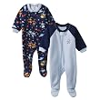 Toddler Boys' 2pk Gerber Blanket Sleeper - Robot Navy