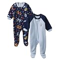Toddler Boys' 2pk Gerber Blanket Sleeper - Robot Navy