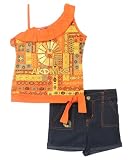 Akademiks Fishbone 2-Piece Outfit (Sizes 2T - 4T) - coral, 3t
