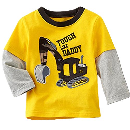 Warmbaby Little Boys Kids Long Sleeve T-shirts