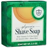 Van Der Hagen Glycerin Shave Soap, 2.5-Ounce Boxes (Pack of 12)