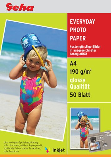 Geha Everyday Fotopapier glossy DIN A4 190g 50 Blatt Preisvergleich