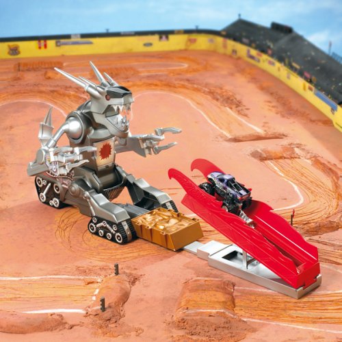 Hot Wheels B5030-0 - Monster Jam Crashzilla Playset, inkl. 1 Hot Wheel Crash & Smash
