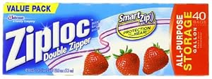 Ziploc Storage Bag, Gallon Value Pack, 40-Count(Pack of 3)