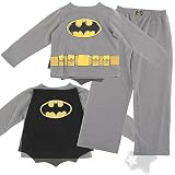 Batman Gray Pajamas with Cape for Toddlers and Boys