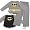 Batman Gray Pajamas with Cape for Toddlers and Boys