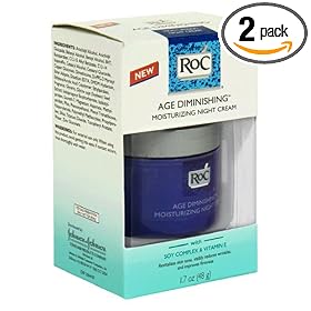 RoC Age Diminishing Moisturizing Night Cream, 1.7-Ounce Jars (Pack of 2)