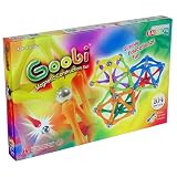 ADVANCED Pack: Rainbow (104 pieces) Goobi Magnetic Construction Set. Contains 56 mixed rainbow color bars, 32 spheres and 16 tripods.