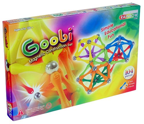 Buy ADVANCED Pack: Rainbow (104 pieces) Goobi Magnetic Construction Set. Contains 56 mixed rainbow... by Goobi now!