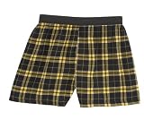 Black gold Plaid check flannel cotton boxers boxer shorts available in 8 sizes