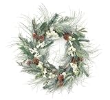 Pack of 2 Winter Solace Pine, Cone, Cedar and Berry Christmas Wreaths 20 Unlit