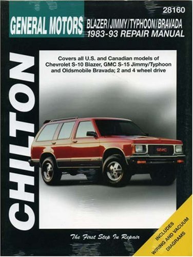 chevrolet blazer jimmy typhoon and bravada 1983 93 chilton total car care series manuals