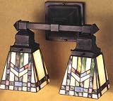LAMPS BEAUTIFUL Craftsman Mission Prairie Corn Two Light Wall Sconce by Meyda Tiffany--Excellent customer service--see our feedback.