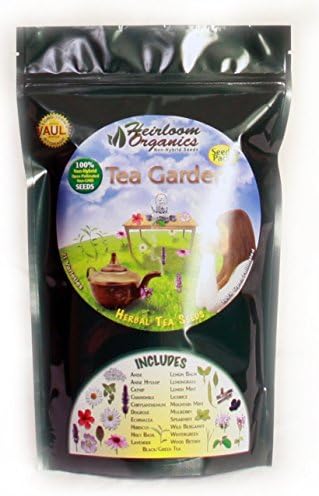 Heirloom Organics NON-GMO Tea Seed Pack - 21 Varieties Non-Hybrid Herbal Tea Seeds - Hermetically Sealed for Long Term Storage
