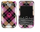 Blackberry Bold 9700 / Onyx Crystal Case Hot Pink Diagonal Check (At&t)