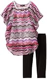 Amy Byer Girls 7-16 Crochet Poncho Legging Set