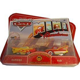  Disney CARS Mini Adventures Radiator Springs Fire Dept. 2-Pack Ramone and Flo