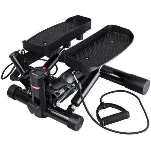 Hop-Sport Swing Stepper HS-20S mit Trainingsbndern, Computer und einstellbarem Widerstand