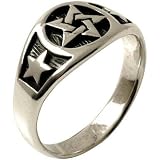 Pentacle & Stars - Sterling Silver Ring
