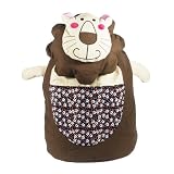 [Smile Lion] 100% Cotton Fabric Art School Backpack / Outdoor Backpack