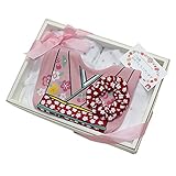 えくぼちゃん(ekubochan) シュシュ付和装変身スタイ新生児肌着ギフトセット（ピンク）