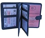 Blue Leather credit card holder wallet by Prime Hide