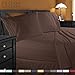Clara Clark Premier 1800 Series 4pc Bed Sheet Set - Queen, Chocolate Brown