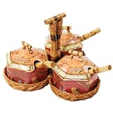 Tracy Porter Artesian Road Ramekins & Spoons w/ Caddy