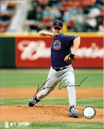 Kerry Wood Autographed/Hand Signed Chicago Cubs 8x10 Photo