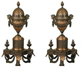 Bronze Fireplace Andiron Louis XIV (Set 2)