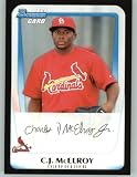 2011 Bowman Draft Prospects Baseball Card # BDPP58 C.J. McElroy - St. Louis Cardinals (Draft Pick / Prospect / RC - Extended Rookie Card) MLB Trading Card in Screwdown Case!