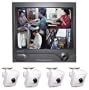 First Alert FAS-1404 14-inch Color Quad Monitoring System with 4 Cameras
