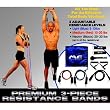 Maximum Fitness Gear Premium Resistance Bands Clip System (3-Piece)