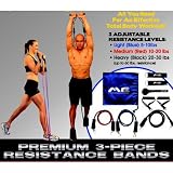 Maximum Fitness Gear Premium Resistance Bands Clip System (3-Piece)