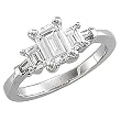 14K White Gold Diamond Engagement Ring Semimount - 0.67 Ct. - CENTER STONE NOT INCLUDED