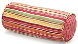 Crayon Stripe Bolster Pillow with Russet Ends