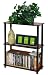 Furinno 3 Tier Display Rack Bookcase Bookshelves Storage Cabinet - Dark Cherry Finish, 99699
