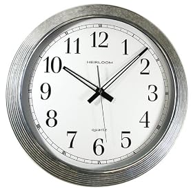 Timekeeper Products LLC 16-Inch Round Galvanized Metal Wall Clock
