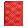 【全5色】 iPad Air 専用 キルティング デザイン ケース スタンド 付き 自動 スリープモード 対応 装着 したまま 操作可能 (5.　レッド　赤　クロス 付き)