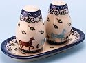 Polish Pottery Salt and Pepper Set