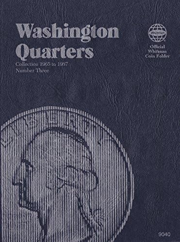 1965-1987 WASHINGTON QUARTERS NEW WHITMAN No 9040 TRIFOLD COIN, ALBUM, BINDER, BOARD, BOOK, CARD, COLLECTION, FOLDER, HOLDER, PAGE, PORTFOLIO, PUBLICATION, SET, VOLUME