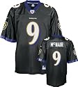 Steve McNair Jersey: Reebok Black Replica #9 Baltimore Ravens Jersey