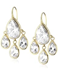Ray Griffiths 18k Yellow Gold Pear Shaped Chandelier Drop Earrings