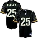Reebok Jacksonville Jaguars #25 Reggie Nelson Black Replica Football Jersey