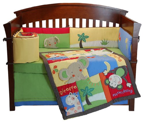 Tadpoles Baby Safari 6 Piece Crib Set