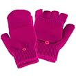 Winter Knit Flip Mitten Fingerless Gloves Glomitt Violet